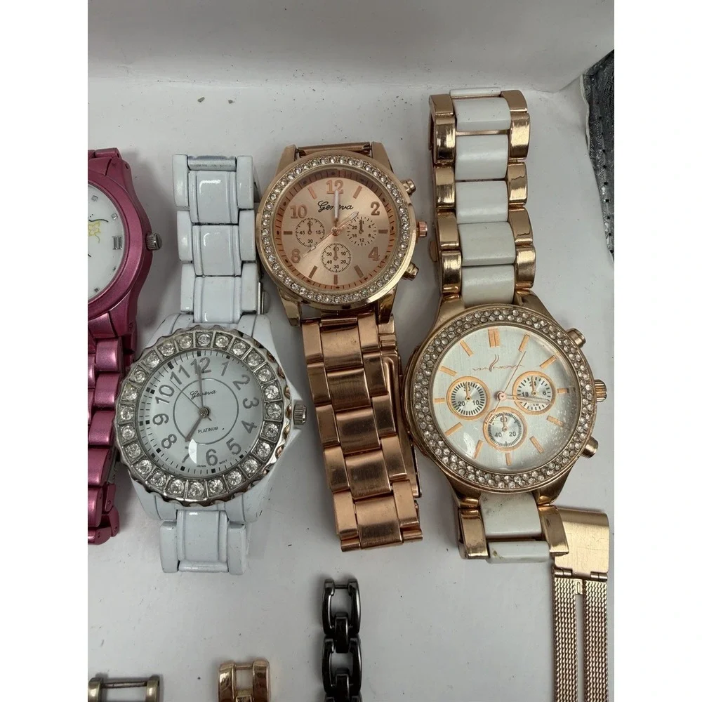 Mixed Brands Ladies Watches ALL‎ METAL Lot Of 25 For Parts Repair